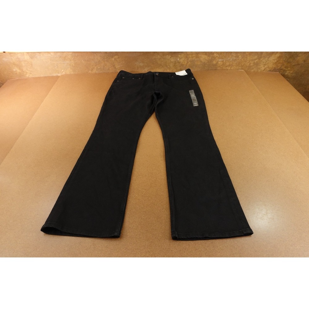 Aeropostale Womens 16 Regular Black‎ Stretch Denim Mid-Rise Bootcut Jeans NWT